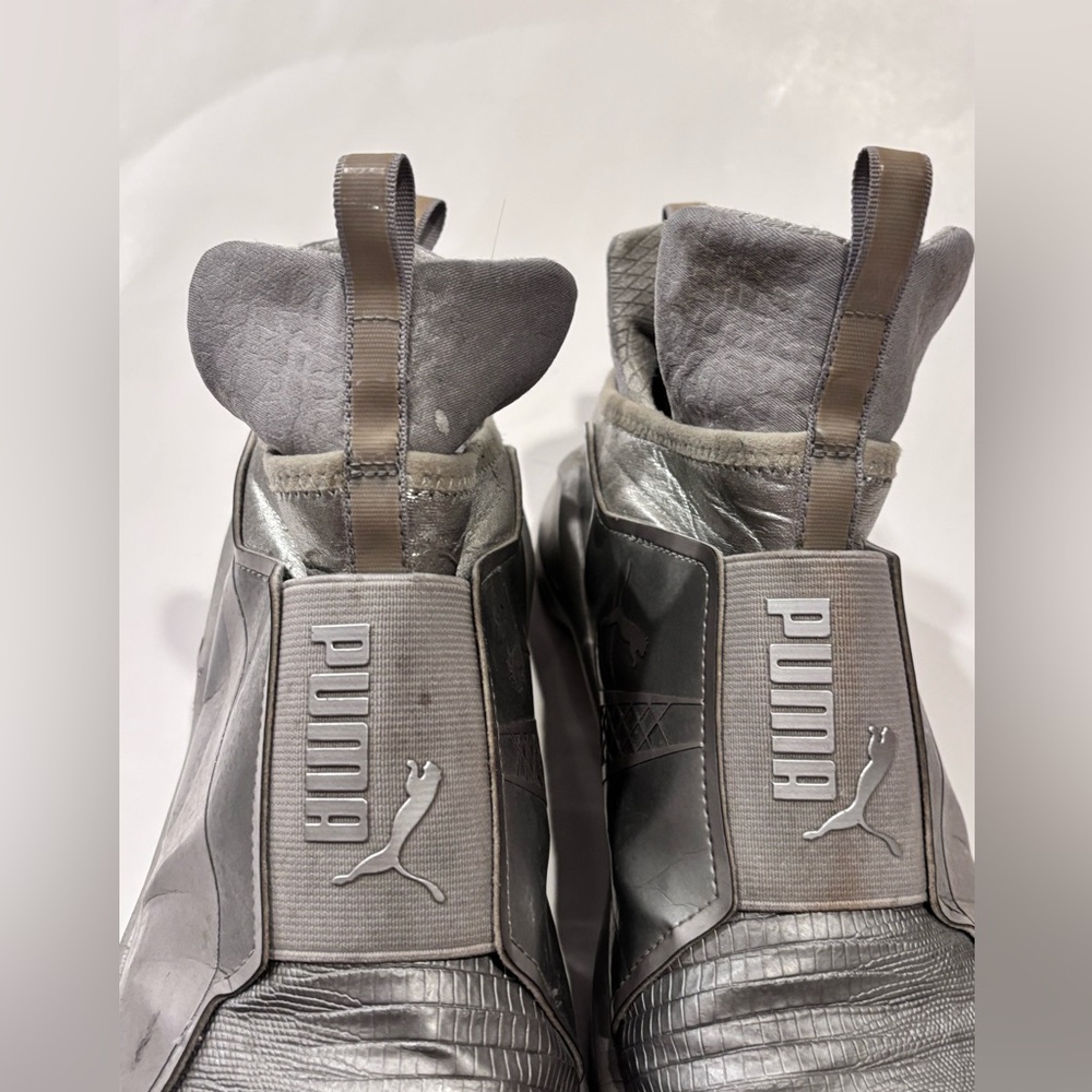 Puma Fierce Metallic Silver Slip On Sneakers Woman’s Size 9 - Picture 6 of 14